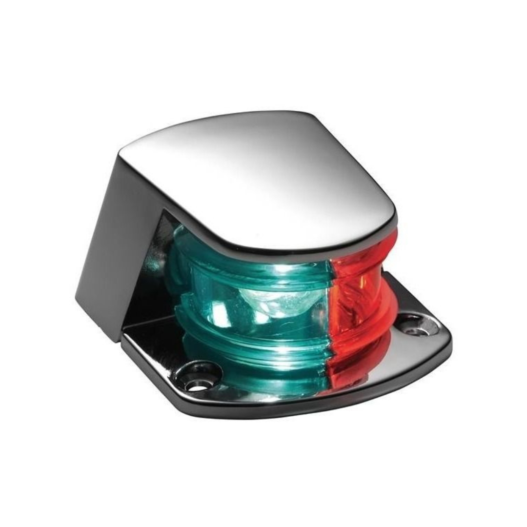 LUZ DE NAVEGACIÓN PROA BICOLOR CROMADO 12V