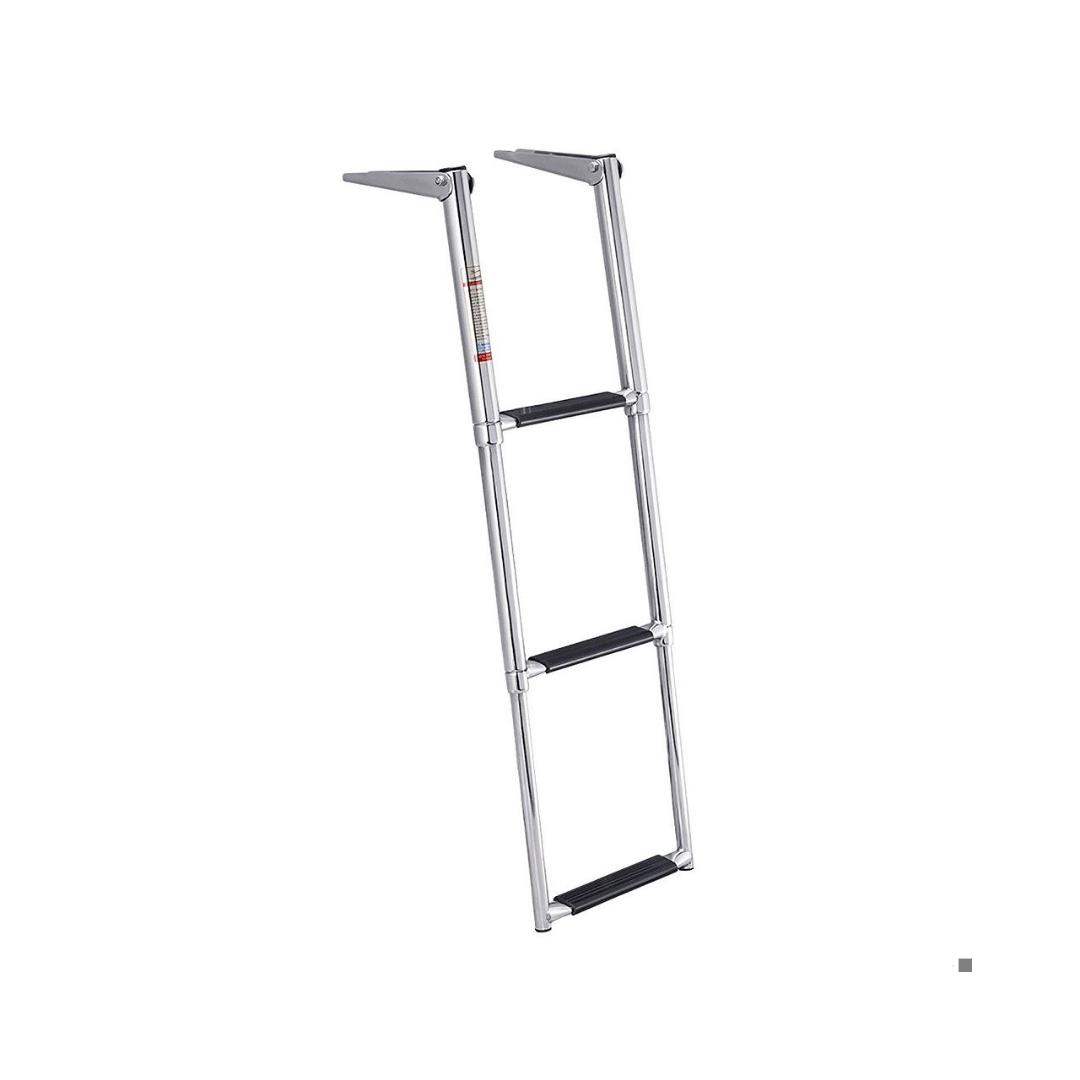 ESCALERA TELESCÓPICA NÁUTICA ACERO INOX DE 3 PELDAÑOS
